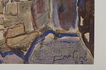 Mordechai Lebanon (1901-1968) an alley in the old city. A large painting depicting a typical Image - 1