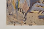 Mordechai Lebanon (1901-1968) an alley in the old city. A large painting depicting a typical Image - 2