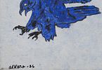 Ovadia Alkara (b. 1985) "Eagle". Drawing depicting an eagle in a predatory pose Signed Image - 1