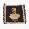 "Alfred Dreyfus" unique and rare embroidery late 19th century early 20th century. Embroidered Image - 1