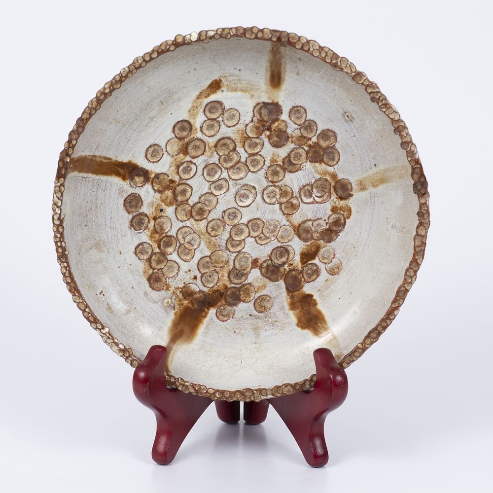 Israeliana bowl made of terracotta decorated with glaze. An Israeliana bowl made of terracotta 