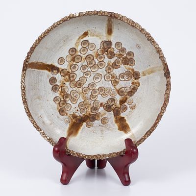 Israeliana bowl made of terracotta decorated with glaze. An Israeliana bowl made of terracotta 