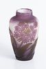 Galle - French Double Layered Cameo Glass Vase in a Model of Flower Stems, circa 1910. Galle Image - 3