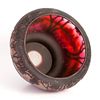 Daum Nancy Glass Vase Decorated w/ Pastoral Landscape. Daum Nancy vase made of burgundy glass Image - 5