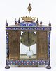 An old mantel clock decorated with a Chinese cloisonne , remnants of gold plating. An impressive Image - 2