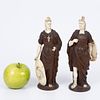 A pair of French neoclassical sculptures made of organic material combined with wood. A pair of Image - 1