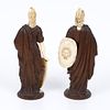 A pair of French neoclassical sculptures made of organic material combined with wood. A pair of Image - 3