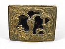 Antique tobacco box made of brass combined with tortoise shell, 18th century. The upper part is Image - 2