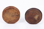 Two tobacco boxes carved in wood, 18th century Europe. carved with classical scenes depicting Image - 2