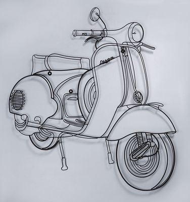 Unknown Artist, Vespa, 20th Century. Bent iron 
93 x 100 cm 
Condition: For a full condition 