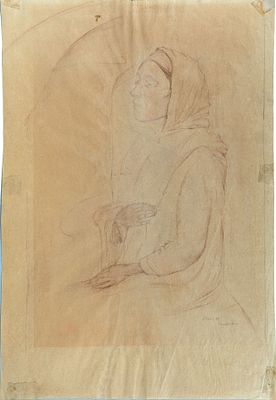 Anna Ticho (1894-1980), Self Portrait. Colored pencil and crayon on paper 
1929 
Signed, dated 