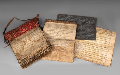 Group of Old Burmese Manuscripts, 18th–19th Century. Traditional handwritten manuscripts in 