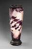 A Galle Cameo Etched Glass Vase, France, Early 20th Century. With a circular base and tapered Image - 1