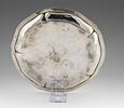A Silver Tray, Germany, Late 19th Century. Circular form with a scalloped floral rim, the Image - 1