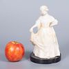 A Goldscheider White Marble Figurine, Vienna, Early 20th Century. Set on a black marble base. Image - 3