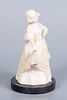 A Goldscheider White Marble Figurine, Vienna, Early 20th Century. Set on a black marble base. Image - 1