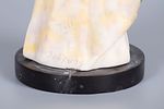 A Goldscheider White Marble Figurine, Vienna, Early 20th Century. Set on a black marble base. Image - 4