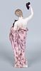 A Hochst Polychrome Porcelain Figure of a Woman Holding a Bunch of Grapes, Germany, 19th Century. Image - 3