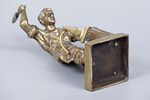 A Pair of Gilt Bronze Blacksmith Figurines. Heights: 30 cm / 20 cm. 
Condition: For a full Image - 9