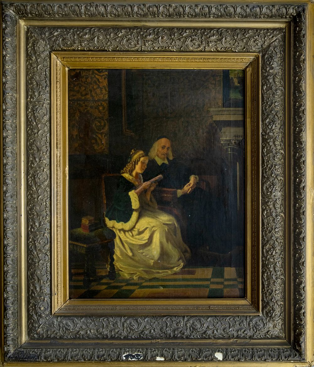 After Carl Riedel (1830–1906), His Reader. Oil on canvas. 
48 X 65 cm. 
Condition: For a full 