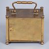 A Brass Carriage Clock, 19th Century. Rectangular structure with clean lines terminating in Image - 3