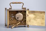 A Brass Carriage Clock, 19th Century. Rectangular structure with clean lines terminating in Image - 5