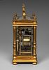 A Brass Carriage Clock, Europe, Late 19th. Architectural case with fluted columns, a decorative Image - 2