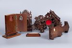 A Lot of Four Antique Pocket Watch Holders, Europe, Late 19th Early 20th Century. Four wooden Image - 2