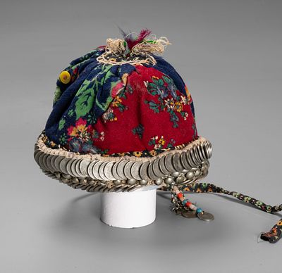 A Bridal Headdress with Ottoman Silver Coins, Palestine, Early 20th Century. Composed of two 