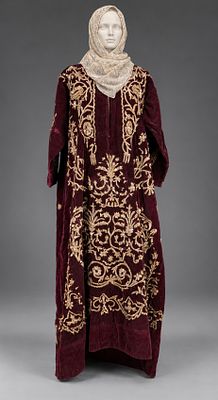 A Metal Thread-Embroidered Tunic and a Ceremonial Scarf, Ottoman Empire, Early 20th Century. Comp 