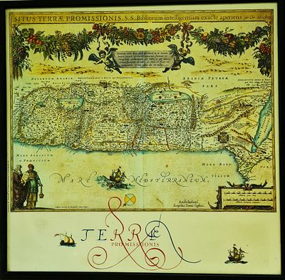 Christian van Adrichem תחריט מפת ארץ ישראל ( אמשטרדם 1652 ) -