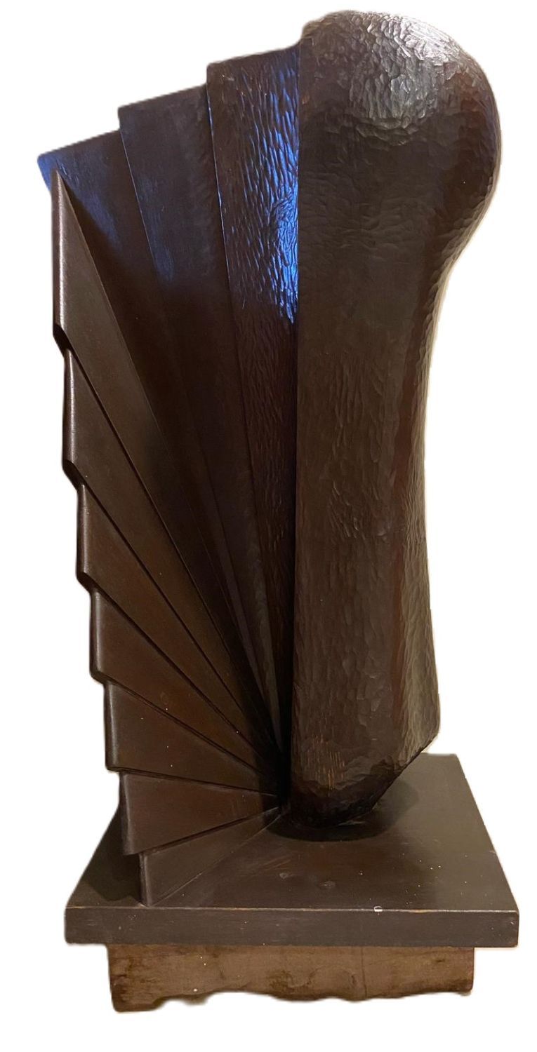 טניה פרמינגר ( נ 1944 ) Tanya Preminger - פסל עץ יחודי , אחד במינו . גובה - 85 ס"מ , מידות 