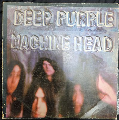 תקליט של להקת הרוק הכבד DEEP PURPULE באלבום MACHINE HEAD , 1972, בלאי בתקליט ובעטיפה