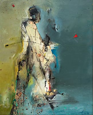 Nikolay Geshev - Gesh (1970 - 2002). Escape, 1988, oil on hardboard, 85x70 cm Signed and dated