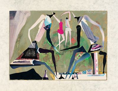 Miglena Aleksandrova (b. 1961). Composition 1, author’s technique on paper, 50x65 cm Signed and dated