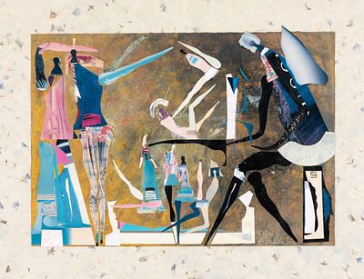 Miglena Aleksandrova (b. 1961). Composition 2, author’s technique on paper, 50x65 cm Signed and dated