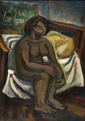 Rumen Gasharov (b. 1936). On the bed, oil on canvas, 50х35 cm In 1951 he enrolled in the newly 