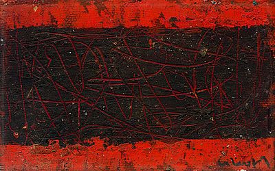 Ivan Georgiev – Rembranda (1938 - 1994). Sign II, oil on board, 18x28,5 cm 
Signed