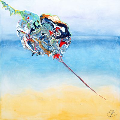 Silvia Vlahova – Aero Donna (b. 1959). Touched by i3 and Atlas, acrylic on canvas, 100х100 cm Signed