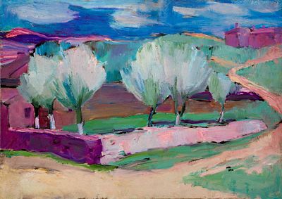 Evgeni Poptoshev (1907 - 1974). Spring, oil on board, 50х70 cm