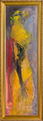 Lili Kyuchukova (b. 1958). Grace, oil on canvas, 150х45 cmSigned