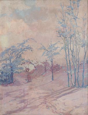 Ivan Trichkov (1892 - 1959). Winter near Vratsa, oil on canvas, 76х59 cmSigned and inscribed