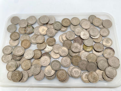 אוסף מטבעות 50 פרוטה במשקל 620 גרם