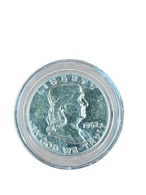 מטבע חצי דולר ארצות הברית שנת 1962. כסף 900 
משקל 12.5 גרם