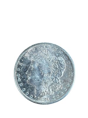 מטבע דולר ארה"ב כסף שנת 1881 M. משקל 26.76 
מצב טוב מאוד