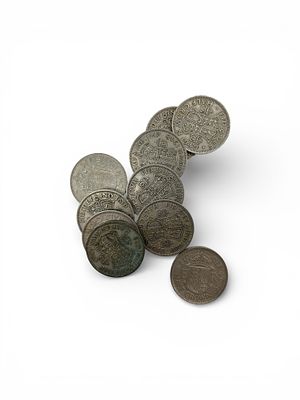 10 מטבעות חצי קראון אנגליה 1947 -1963