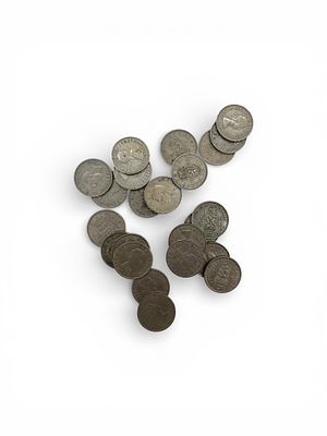 אוסף 20 מטבעות 1 שילינג ברונזה שנים 1966-1947