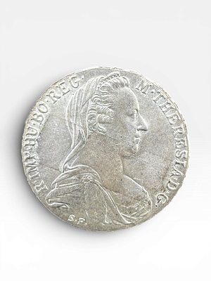 מטבע תאלר מריה תרזה 1780 עשוי מכסף מצב טוב מאוד
. משקל 28 גרם