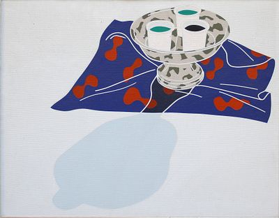 TADINI Emilio, Natura morta - TADINI Emilio, Natura morta, 1970, acrilico su tela, cm 73x92 