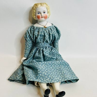 Blond China Head Doll, approx. 16 inches ------------------ please review all pictures 
